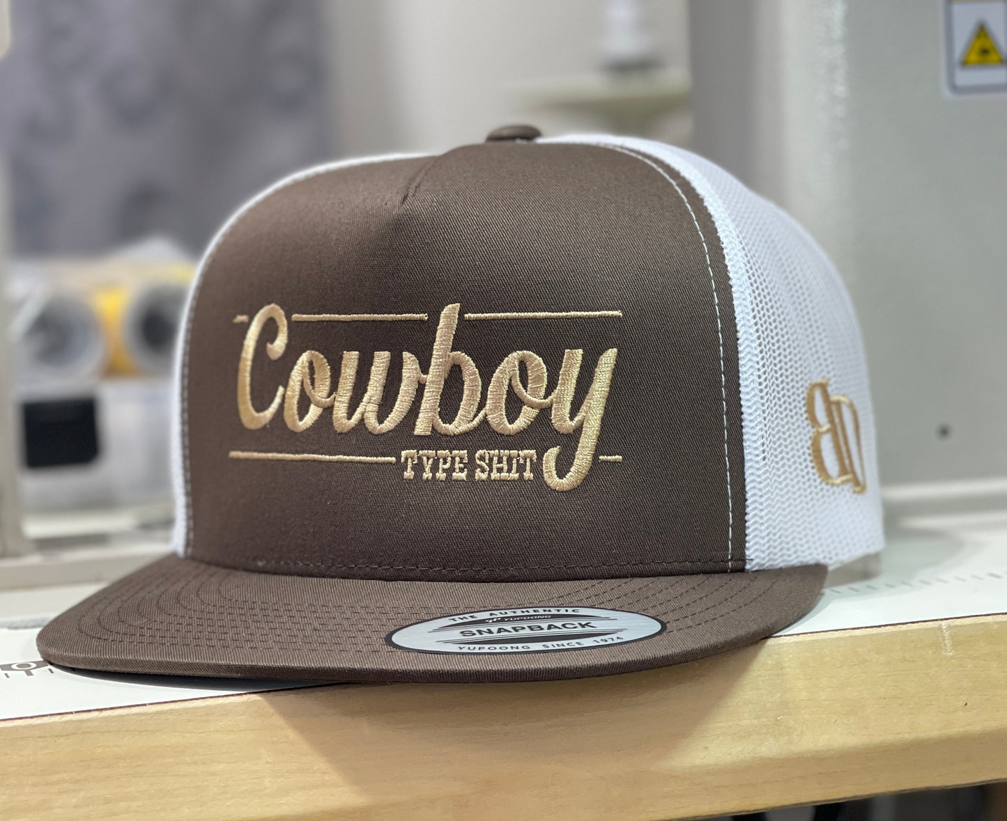 Cowboy Type Shit - Brown - High Crown Trucker Hat
