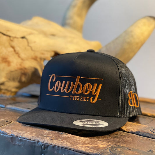Cowboy Type Shit - Saddle Brown - Black Snapback