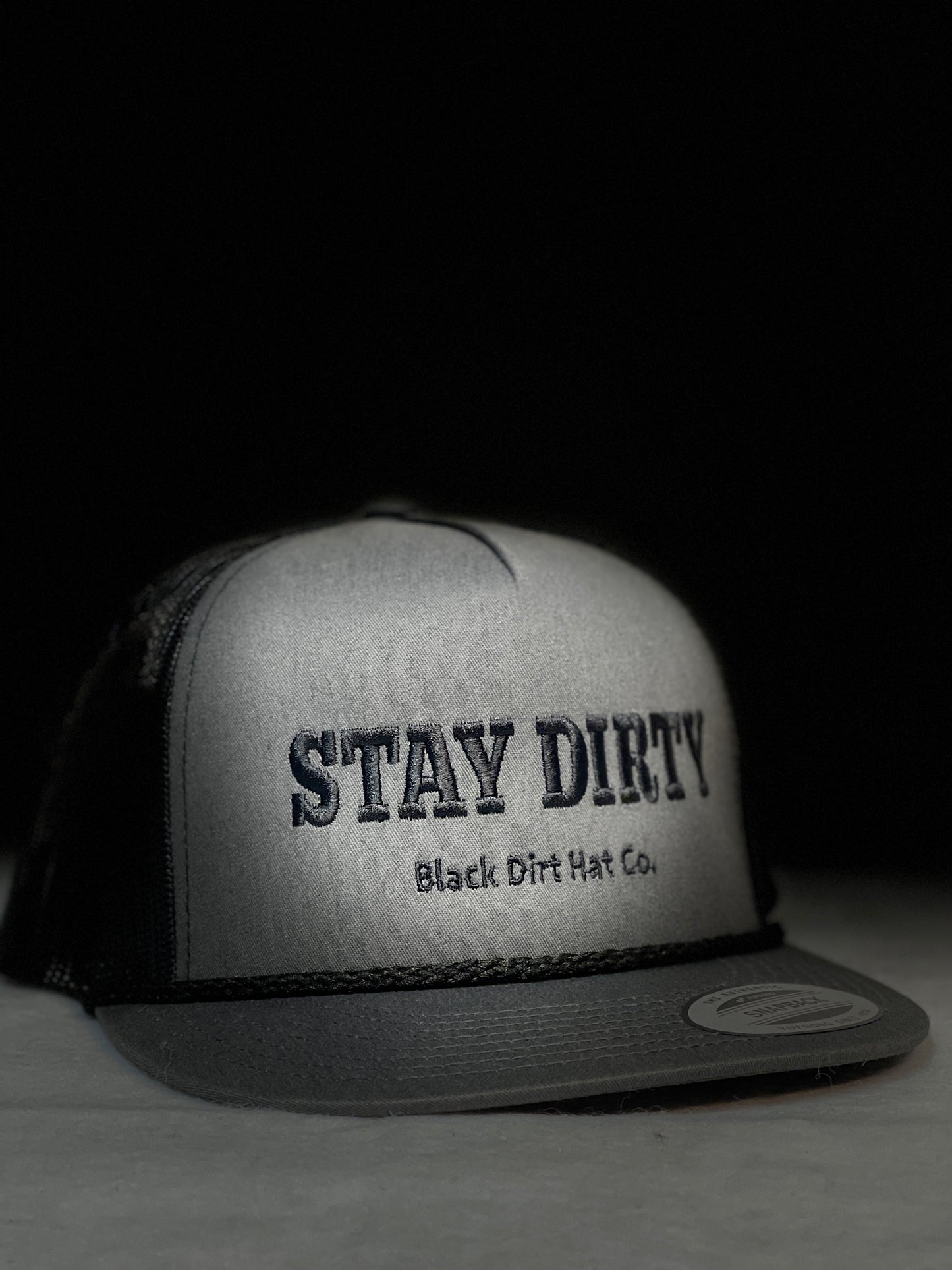 Stay Dirty - Charcoal and Black - Black rope