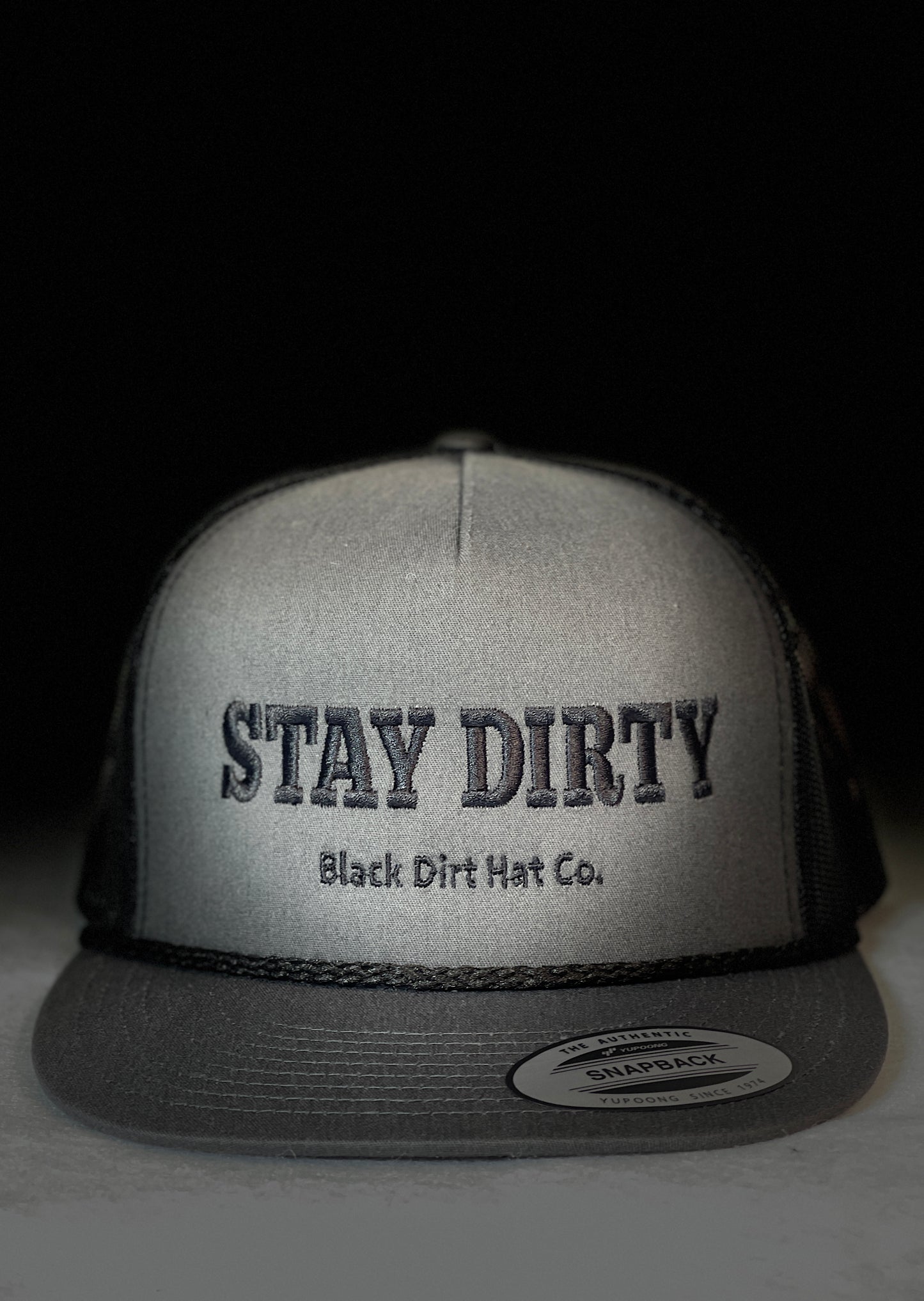 Stay Dirty - Charcoal and Black - Black rope