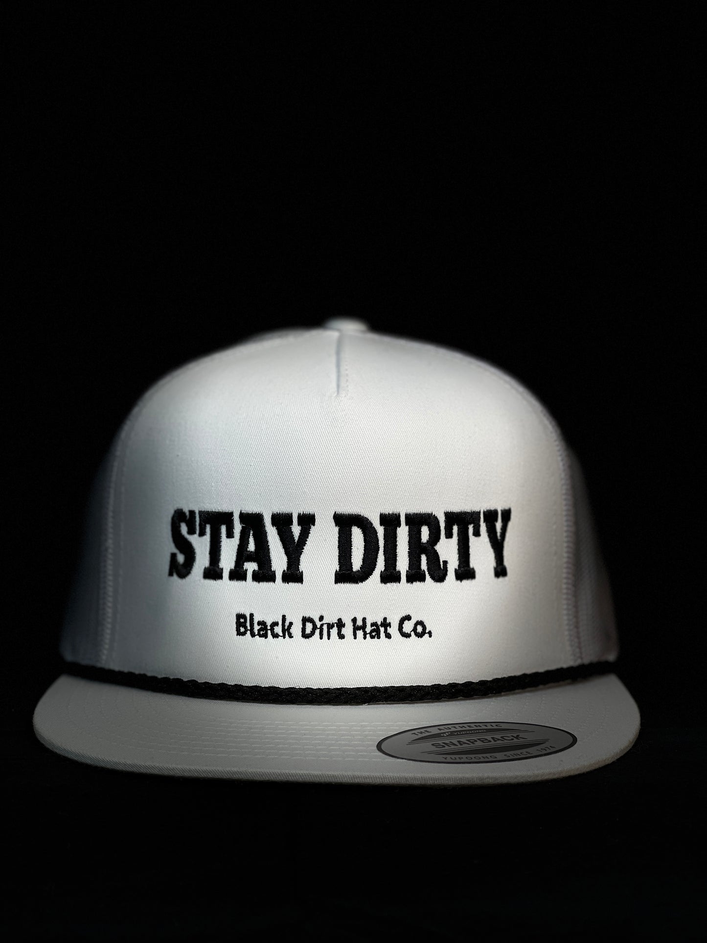 Stay Dirty - White - Black rope