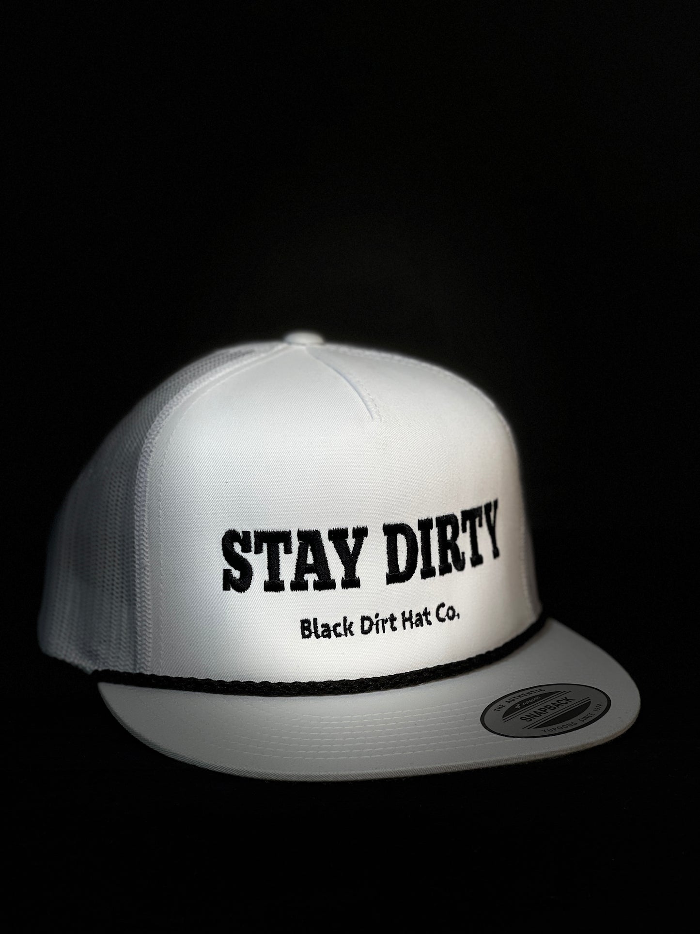 Stay Dirty - White - Black rope